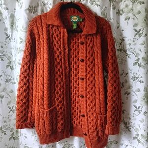 Cabela's Rust Cable Knit Cardigan